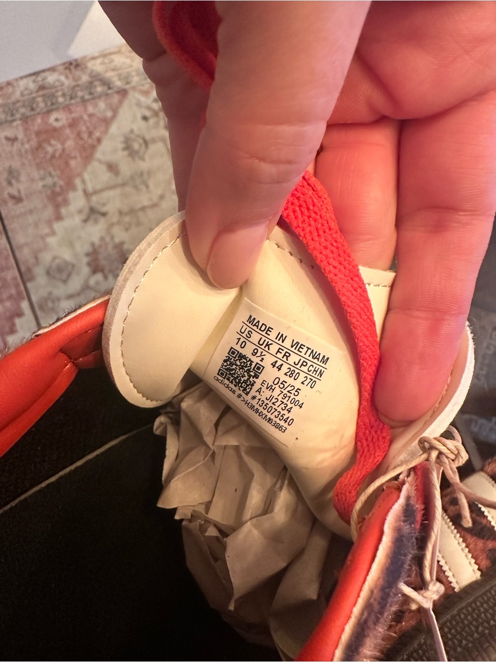 adidas Women's Orange and White Sneakers
